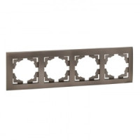 EKF Валенсия Рамка 4 мест. графит Al/Cu (корпус PC) EWM-G-304-60