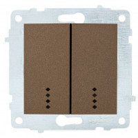 OVIVO мех. выкл. СУ 2 кл. 10А (инд.) мокка (ко всем рамкам) 600-000219-203