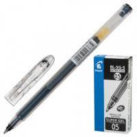 Ручка гел. PILOT "Super Gel", корпус проз. узел 0,5мм, линия 0,3мм, черная, BL-SG-5 141841