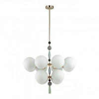 ODEON LIGHT 5405/12 MODERN ODL_EX24 зол./серый/голубой/зелен/стекло Люстра E14 12*40W PALLE