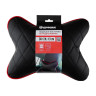 ЕРМАК / NG Подушка-косточка на подголовник, искусственная кожа, эластичная лента, 30х24х13 см, черны