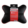 ЕРМАК / NG Подушка-косточка на подголовник, искусственная кожа, эластичная лента, 30х24х13 см, черны