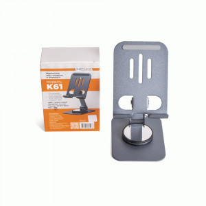 Держатель для телефонов и планшетов K61, металл, темно-серый, Сигнал
