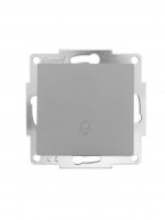 Lezard VESNA мех. кнопка звонка СУ 1 кл. 16А платина. (корп. ABS)  742-3588-103