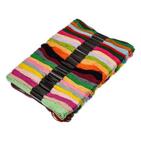 Набор ниток мулине 50 шт, полиэстер, 25 цветов x 8м