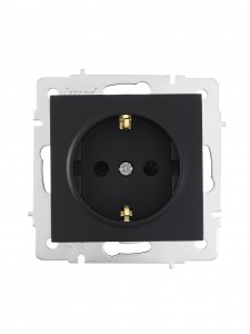 Lezard VESNA мех. роз. штор. СУ 16А черный бархат (ПБТ, корп. ABS)  742-4288-124B