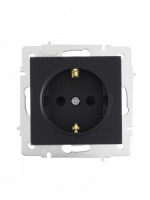 Lezard VESNA мех. роз. штор. СУ 16А черный бархат (ПБТ, корп. ABS)  742-4288-124B