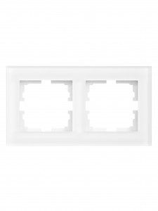 Lezard VESNA рамка акрил СУ 2 мест., гориз., белая матовая 742-5380-147