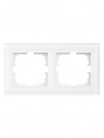 Lezard VESNA рамка акрил СУ 2 мест., гориз., белая матовая 742-5380-147