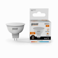 Gauss Elementary лампа GU5.3 7W(550lm) 4100K 4K 50х48, алюминий/пластик 11519