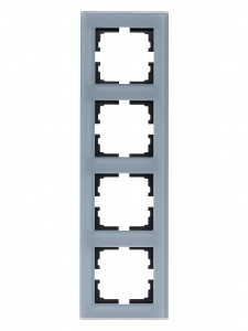 Lezard VESNA рамка акрил СУ 4 мест., верт., матовая серо-голубая 742-M7080-154