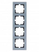Lezard VESNA рамка акрил СУ 4 мест., верт., матовая серо-голубая 742-M7080-154