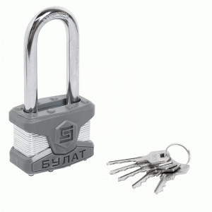 Замок навесной БУЛАТ ВС 0150-01 ПЛ стальной 5кл. d=9мм (36,6)