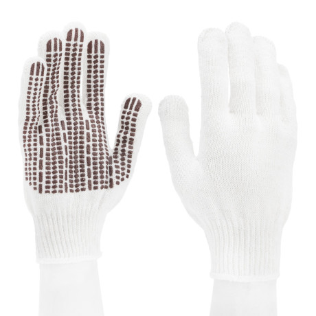 Перчатки трикотажные, ПВХ гель "Протектор", оверлок Сибртех