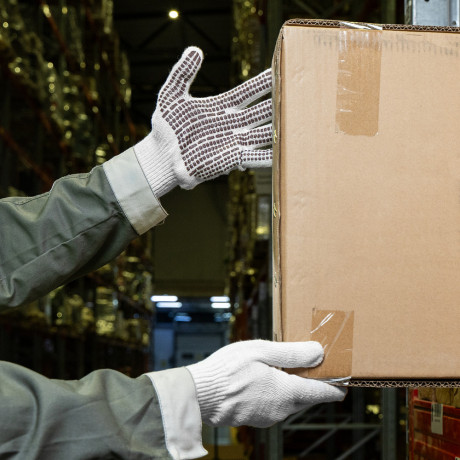 Перчатки трикотажные, ПВХ гель "Протектор", оверлок Сибртех