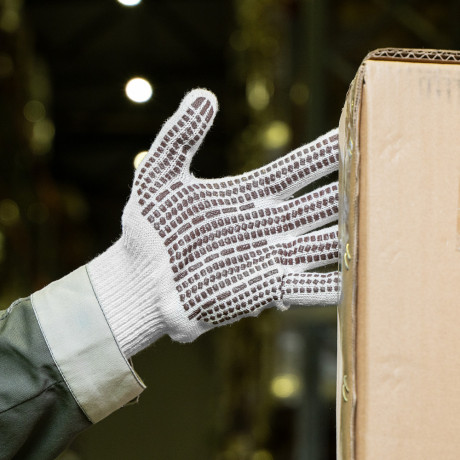 Перчатки трикотажные, ПВХ гель "Протектор", оверлок Сибртех