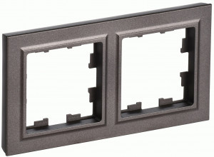 IEK BRITE Рамка СУ 2 мест. РУ-2-БрТБ темная бронза BR-M22-K45