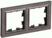 IEK BRITE Рамка СУ 2 мест. РУ-2-БрТБ темная бронза BR-M22-K45