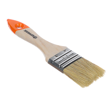 ЕРМАК/HEADMAN Кисть малярная плоская "Бейсик" нат. щетина 1,5" (38мм)