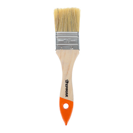 ЕРМАК/HEADMAN Кисть малярная плоская "Бейсик" нат. щетина 1,5" (38мм)