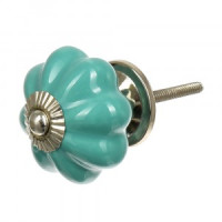 Ручка керамическая для мебели бирюзовый (в кор 6 шт, цена за шт) BLUMEN HAUS