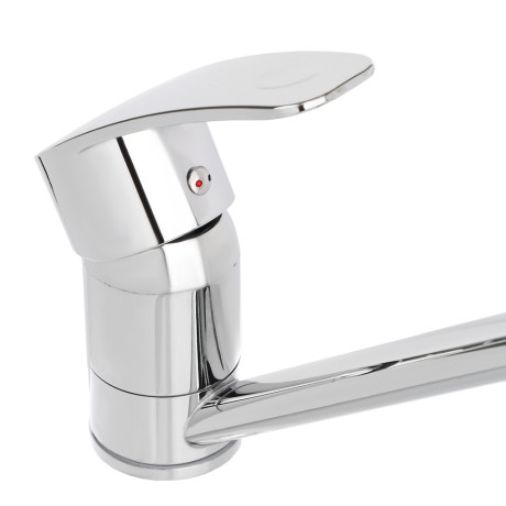 СоюзКран Смеситель для кухни, низкий излив 25см, керам. картридж 40мм, хром, цинк, SK01-I114