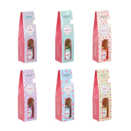LADECOR Аромадиф.с пал.,40 мл,6 аром.Лён,Гардения,Лотос,Ваниль,Пассифлора и манго,Черн.чай и ветивер