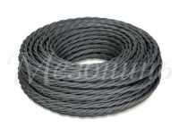 МЕЗОНИНЪ РЕТРО-провод витой 2х1,5 ГРАФИТ (бух. 50м, цена за 1м) GE70141-38