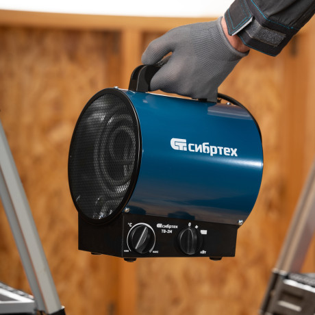 Тепловая пушка ТВ-2М (тепловентилятор), 230 В, 2 режима: вентилятор / 2000 Вт Сибртех