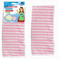 Салфетка д/уборки Полосатик 30*28см (кратность 4!!!) микрофибра VL58-244