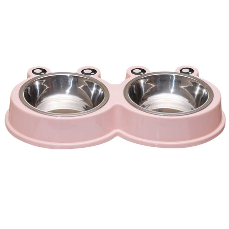 Миска для животных двойная 2*150 мл 27*14 см NA2648