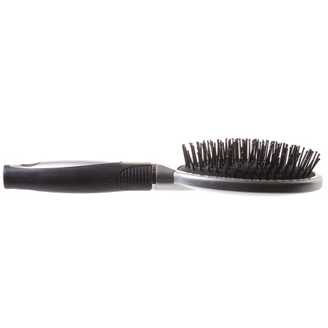 Расческа-массажка овал, 23см, серая с черным NA2360 (240)