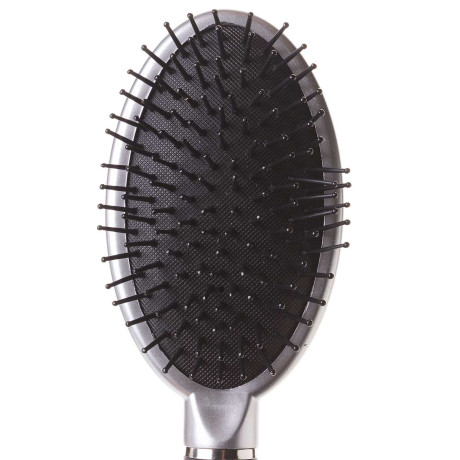 Расческа-массажка овал, 23см, серая с черным NA2360 (240)