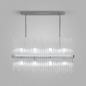 Bogate's св-к подвес. 8x60W E14 800х170х780 мет. прозр./хром Allure Умный дом485/8 a065769