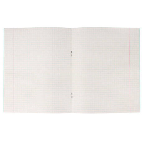 Тетрадь школьная 12л. в клетку, блок №2, зеленая обл., скрепка, 012ту13с5