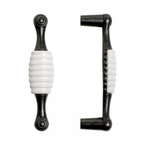 Ручка-скоба мебельная мет/керам 96 С2496-96 BL мат. черн. 2шт (цена за пару (10, 100) StahlBuro