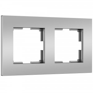 Werkel рамка СУ 2 мест. Slab (серебро матовый, поликарб.) W0022965 a062813