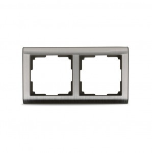 Smartbuy Нептун Рамка 2-местная металл серый никель  (SBE-05gn-Metal-FR-2)