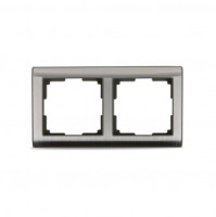 Smartbuy Нептун Рамка 2-местная металл серый никель  (SBE-05gn-Metal-FR-2)