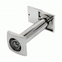 Глазок дверной СТАНДАРТ ГДШ-5 70-130 мм хром ПЛАСТИК квадратный (100,10)