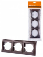 TDM ЛАМА Рамка 3-х постовая горизонтальная шоколад (15!) SQ1815-0531