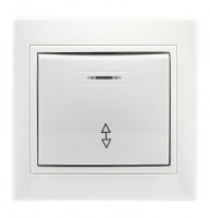 Smartbuy Венера выкл. СУ прох. 1 кл. инд, керамика 10А белый  (SBE-01w-10-SW12-1-c)