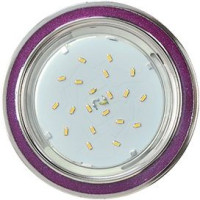 Ecola GX53 H4 DL3901 св-к Круг под Стеклом Фиолетовый блеск/хром 38x106 FP53GRECB (10!)