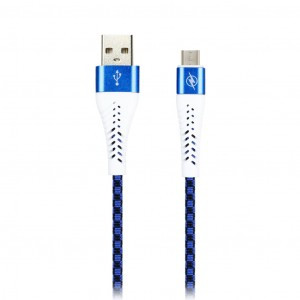 Дата-кабель USB(A)шт. - microUSBшт.Smartbuy CHESS син, 2А,1м (iK-12CSS blue)/100