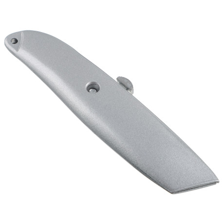 ЕРМАК Нож, 19 мм, выдвижное трапециевидное лезвие, металлический корпус, комплект 5 лезвий