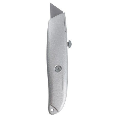 ЕРМАК Нож, 19 мм, выдвижное трапециевидное лезвие, металлический корпус, комплект 5 лезвий