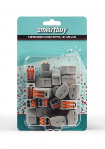 Smartbuy клемма СМК 222-412 с рычагом 2х(0,08-2,5(4)мм2) (уп.16шт, цена за уп) SBE-cwcc-2-rp