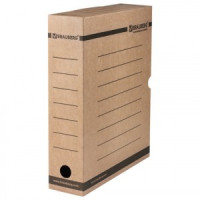 Короб архив. с клапаном, микрогофрокартон, 75 мм, до 700 листов, бурый, BRAUBERG