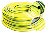 Forplast™ &quot;Премьер&quot; шланг поливочный ПВХ, многослойный, армированный (ярко-жёлтый с зелёной полосой, 10 бар), 3/4&quot; х 25м