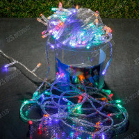 Гирлянда LED L-2-6 140 ламп прозрачный провод соединение цветной